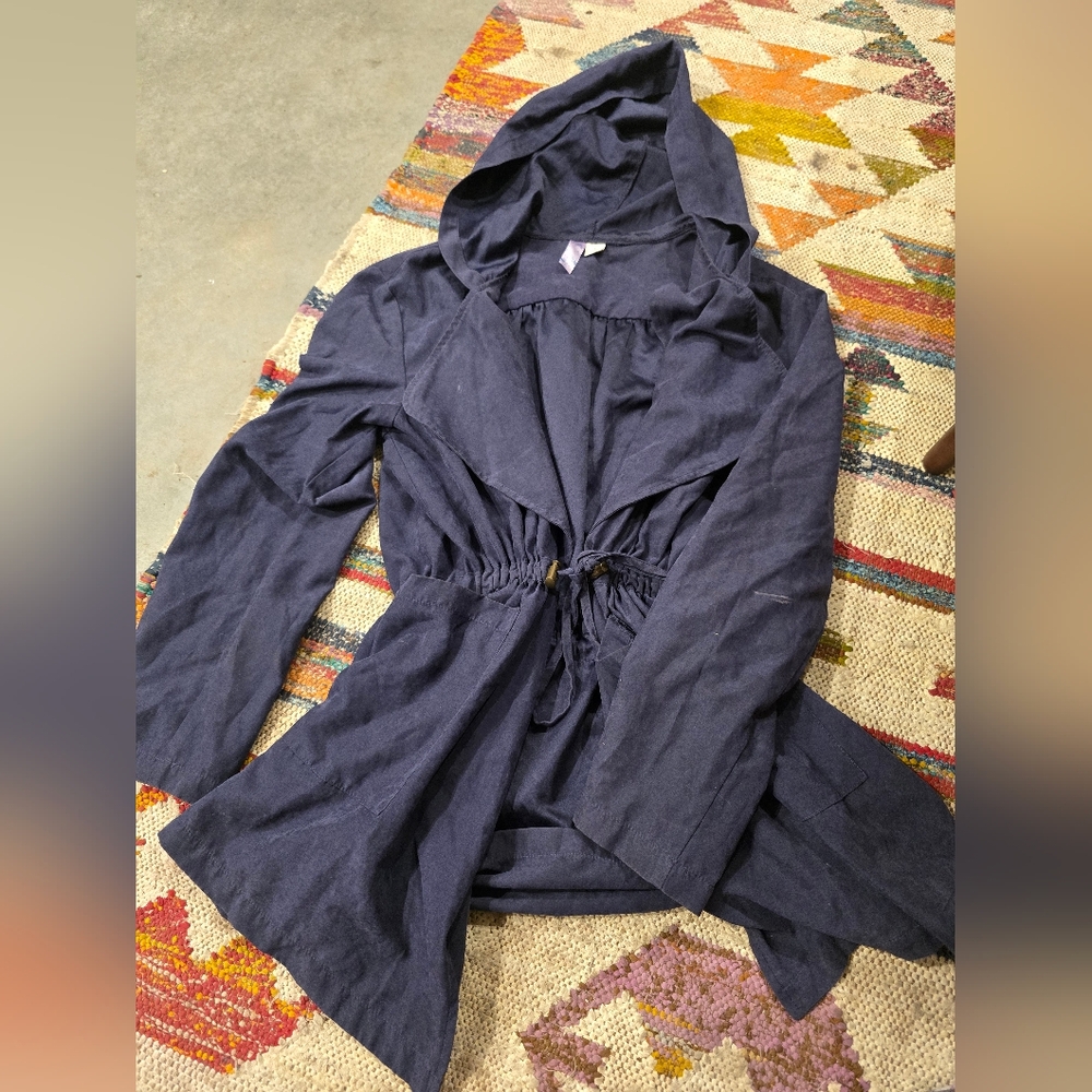 Hooded Jacket With Cinched Waist